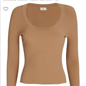 A.L.C. Declan Scoop Neck Rib Knit Top Size M